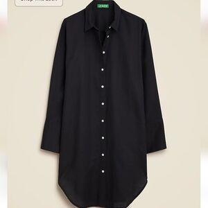 J. Crew Relaxed Fit Linen Cotton Blend Shirt Black 3X NWT